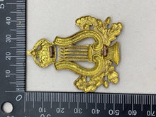 Load image into Gallery viewer, Original WW2 British Army Kings Crown Cap Badge - Army Music Corps Musicians
