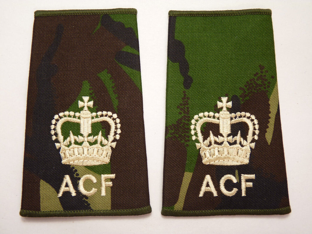 DPM Rank Slides / Epaulette Single Genuine British Army - ACF Warrant Officer