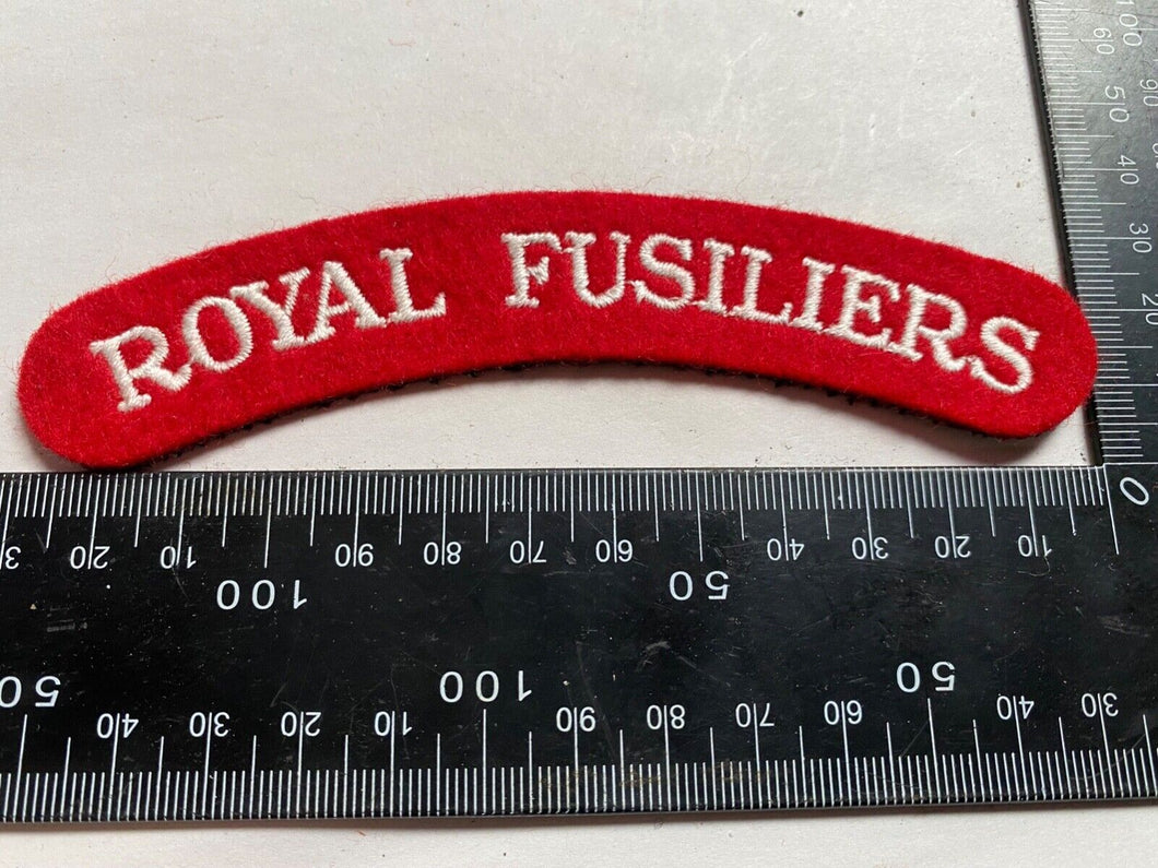WW2 British Army ROYAL FUSILIERS Regimental Shoulder Title.