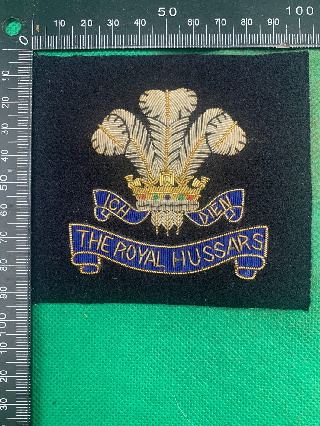 Blazerabzeichen mit Bullion-Stickerei der britischen Armee – The Royal Hussars 