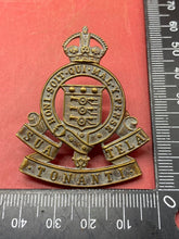 Load image into Gallery viewer, British Army WW1 / WW2 Royal Army Ordnance Corps Cap Badge with Rear Lugs.
