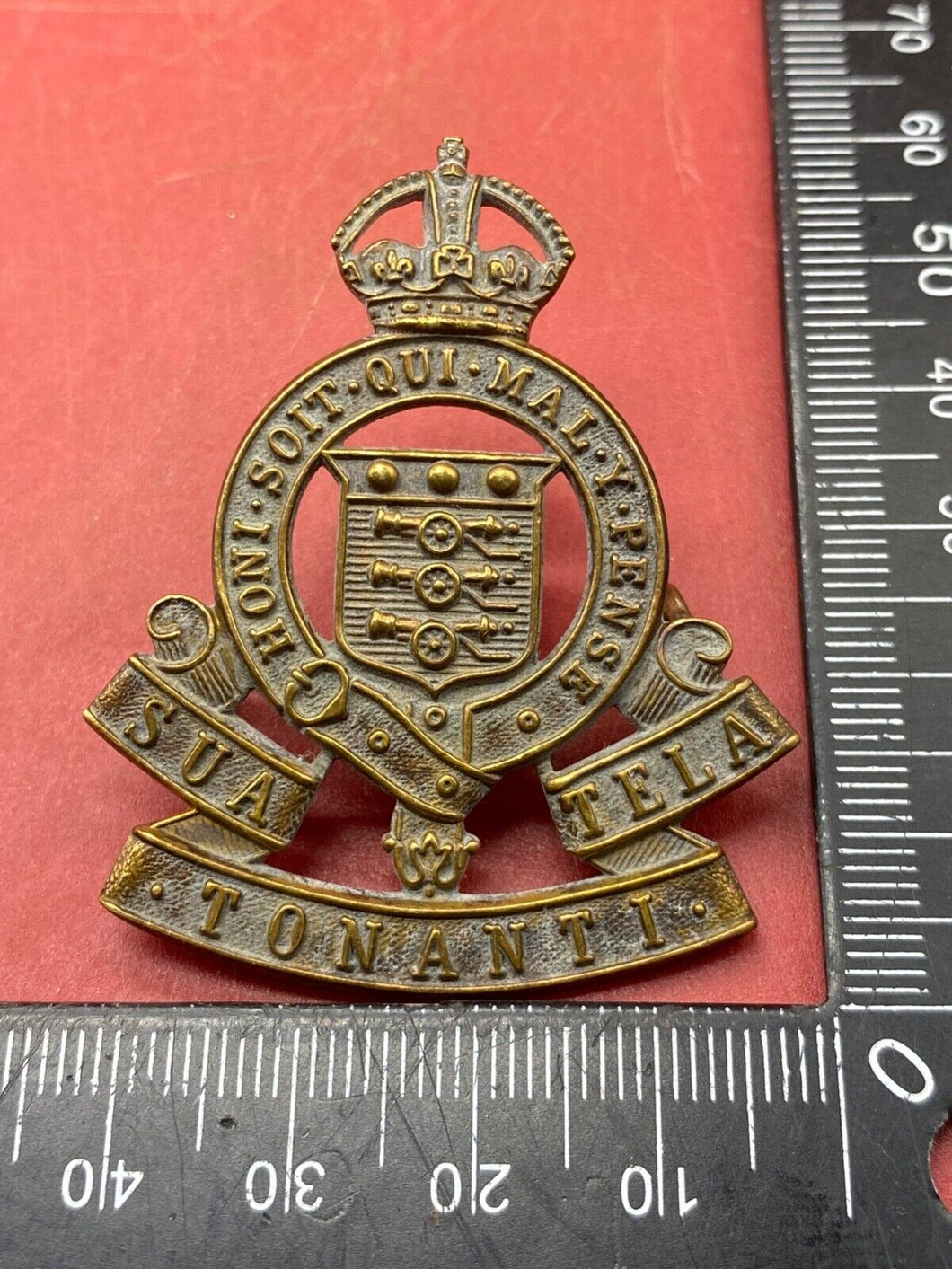 British Army WW1 / WW2 Royal Army Ordnance Corps Cap Badge with Rear Lugs.