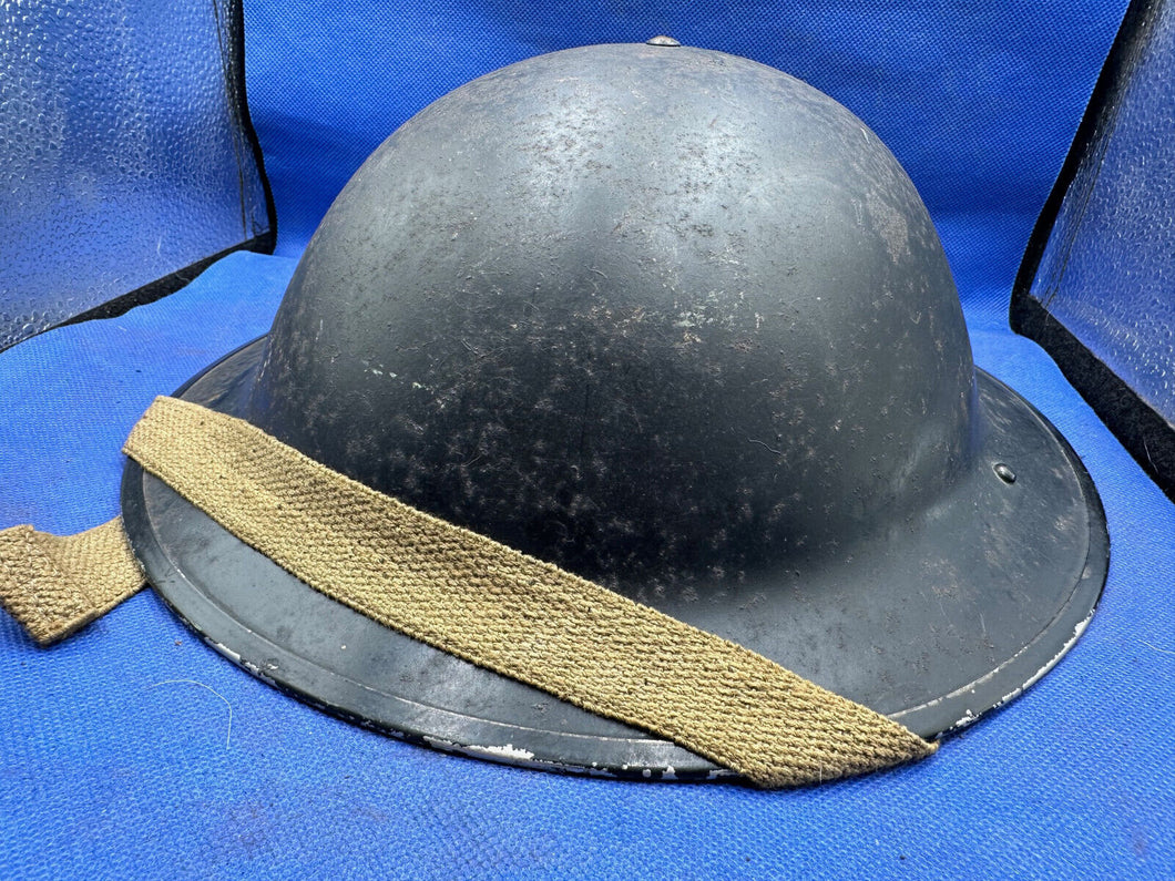 Original WW2 British Home Front Civil Defence ARP Warden Helmet - Complete