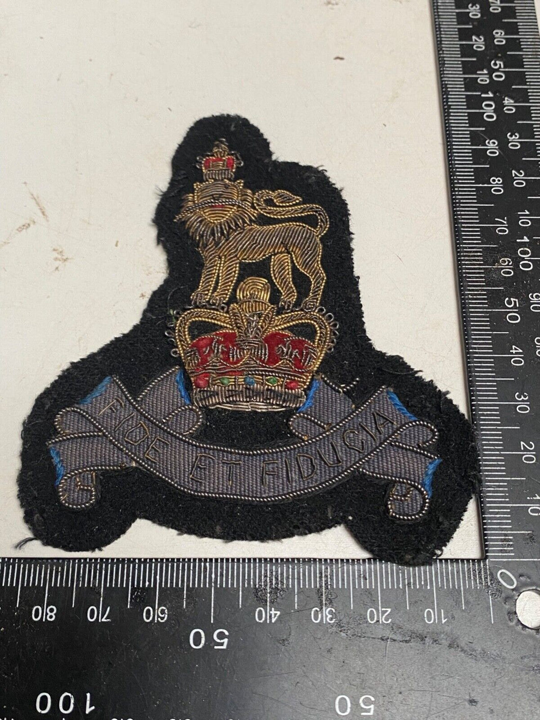 British Army - Victorian Crown Royal Army Pay Corps Bullion Badge. Large Size.