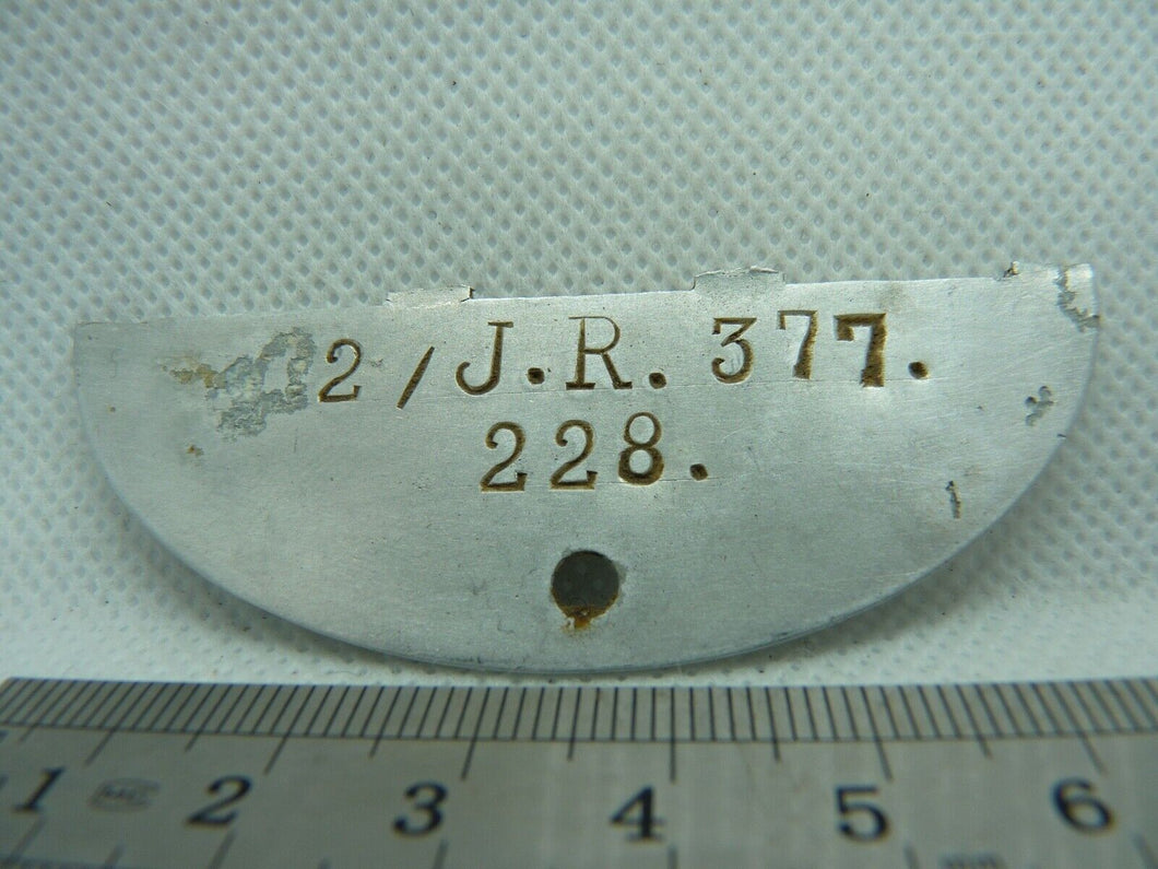 Original WW2 German Army Soldiers Dog Tags - 2/J.R.377 - B2
