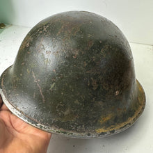 Charger l&#39;image dans la galerie, British / Canadian Army WW2 Mk3 Turtle Helmet 1944 Dated - Original WW2 Helmet
