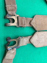 Load image into Gallery viewer, Original WW2 Pattern British Army L Straps Pair - 37 Pattern Webbing Haversack - The Militaria Shop
