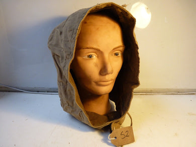 Original WW2 Pattern British Army Pixie Tank Suit Hood - Brass Poppers - The Militaria Shop