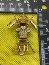 Load image into Gallery viewer, British Army - The 12th Lancers Regiment KC Cap Badge
