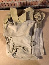 Load image into Gallery viewer, Original WW2 British Army Indian Made Soldiers Gas Mask Bag &amp; Strap - 1943 Dated

