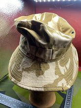 Load image into Gallery viewer, Original British Army Bush Hat. Wide Brim with Neck Cover. Desert-DPM Size 50
