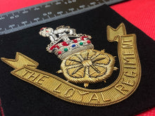 Load image into Gallery viewer, British Army Bullion Embroidered Blazer Badge - The Loyal Regiment - Kings Crown
