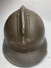 Load image into Gallery viewer, Original WW2 French Army M1926 Adrian Helmet - Divisional Markings
