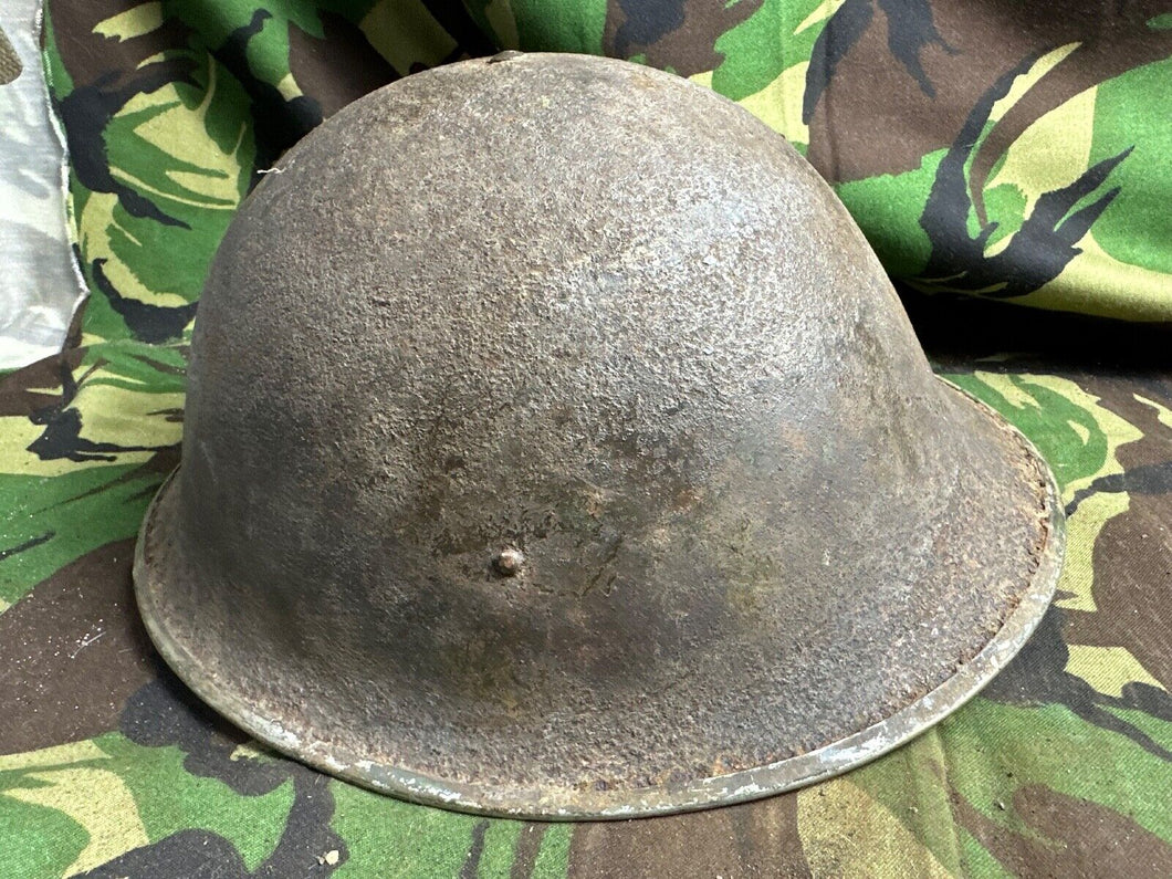 Genuine British / Canadian Army Mark 3 Turtle Helmet - Original WW2 Helmet