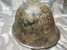 Charger l&#39;image dans la galerie, Original WW2 Canadian / British Army Mk3 High Rivet Turtle Helmet &amp; Liner
