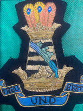 Load image into Gallery viewer, British Army Bullion Embroidered Blazer Badge - 11th The Kings Royal Hussars
