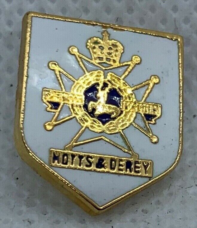Notts & Derby - NEW British Army Military Cap/Tie/Lapel Pin Badge #155