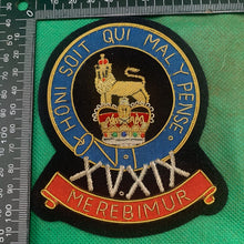 Load image into Gallery viewer, British Army Bullion Embroidered Blazer Badge -15th 19th The Kings Royal Hussars
