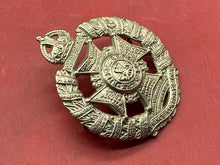 Load image into Gallery viewer, WW1 / WW2 British Army THE RIFLE BRIGADE REGIMENT White Metal Cap Badge.
