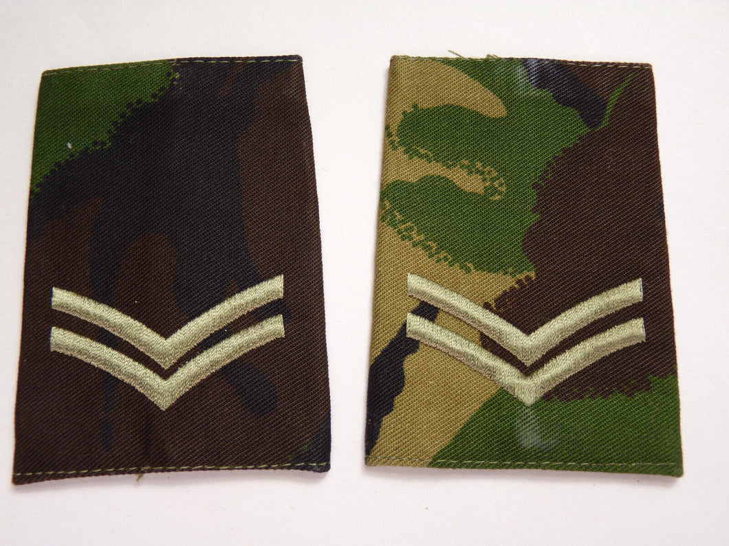 DPM Rank Slides / Epaulette Pair Genuine British Army - Corporal Stripes