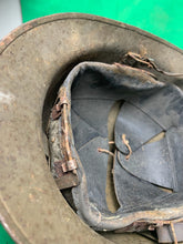 Load image into Gallery viewer, Original WW2 French Army M1926 Adrian Helmet - Div Signed - Named &amp; Complete
