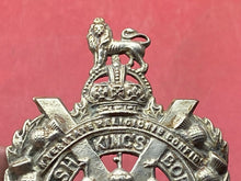 Load image into Gallery viewer, British Army WW1 / WW2 Kings Own Scottish Border&#39;s WM Cap Badge with Rear Lugs.
