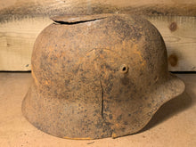 Load image into Gallery viewer, Blast Damage WW2 German Army Heer M35 Helmet - Solid Relic!
