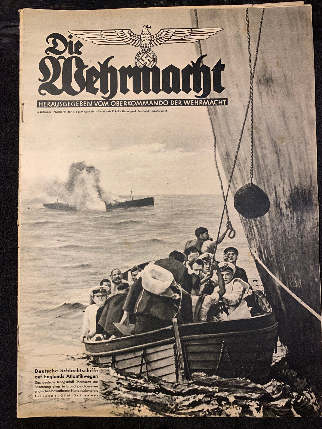 Die Wehrmacht Magazine Original WW2 German - 9th April 1941 - #25