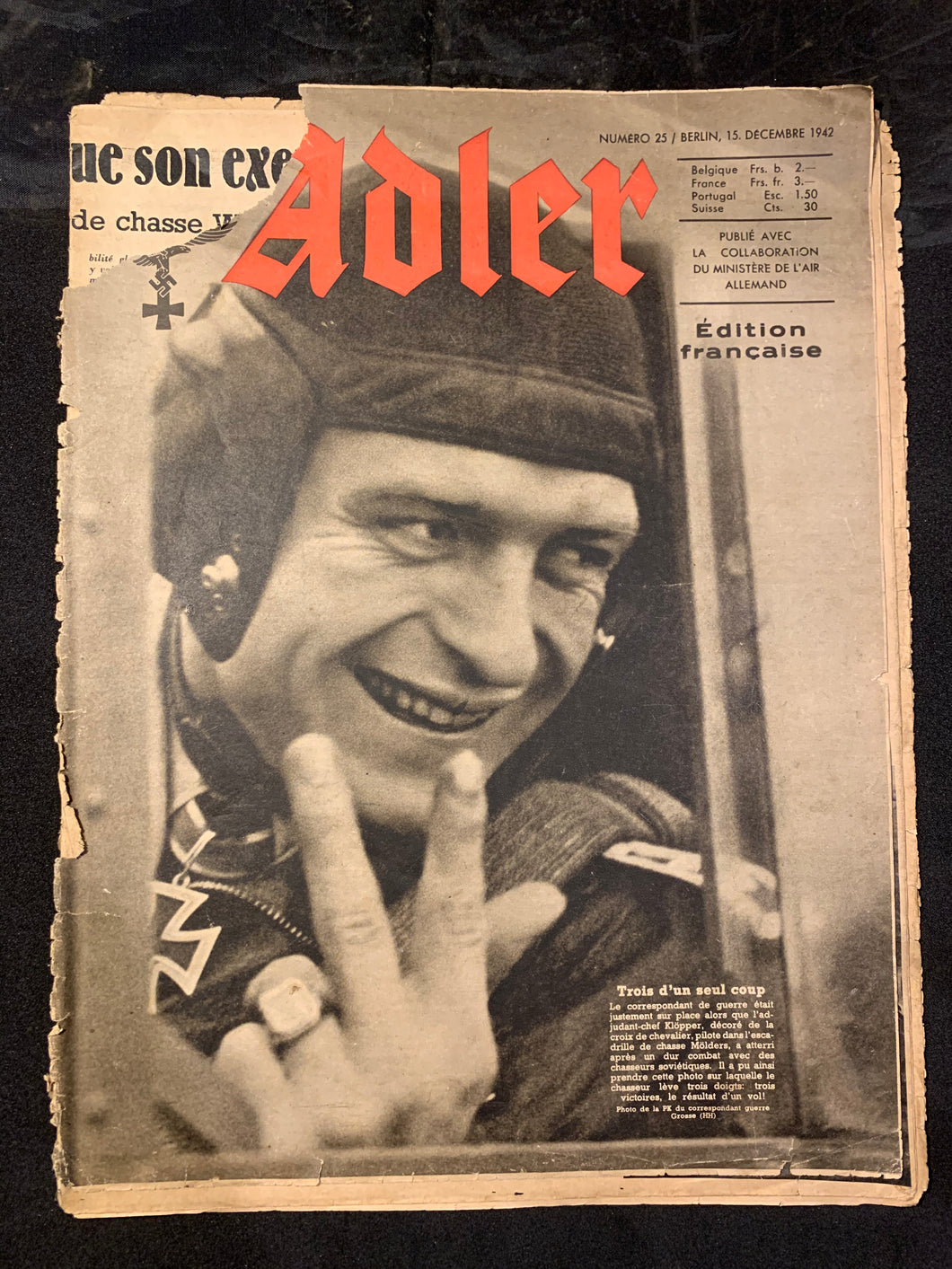 Der Adler Magazine Original WW2 German - 15th December 1942 - #66