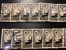 Load image into Gallery viewer, Original WW2 German Deutsche Reich 100 Luftpost Postage Stamp (Black)
