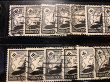 Charger l&#39;image dans la galerie, Timbre-poste original WW2 allemand Deutsche Reich 100 Luftpost (noir)
