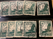 Load image into Gallery viewer, Original WW2 German Deutsche Reich 50 Luftpost Postage Stamp (Green)
