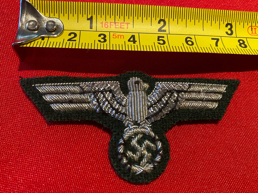 WW2 German Army Officer's Cap Eagle Badge - Good reproduction.