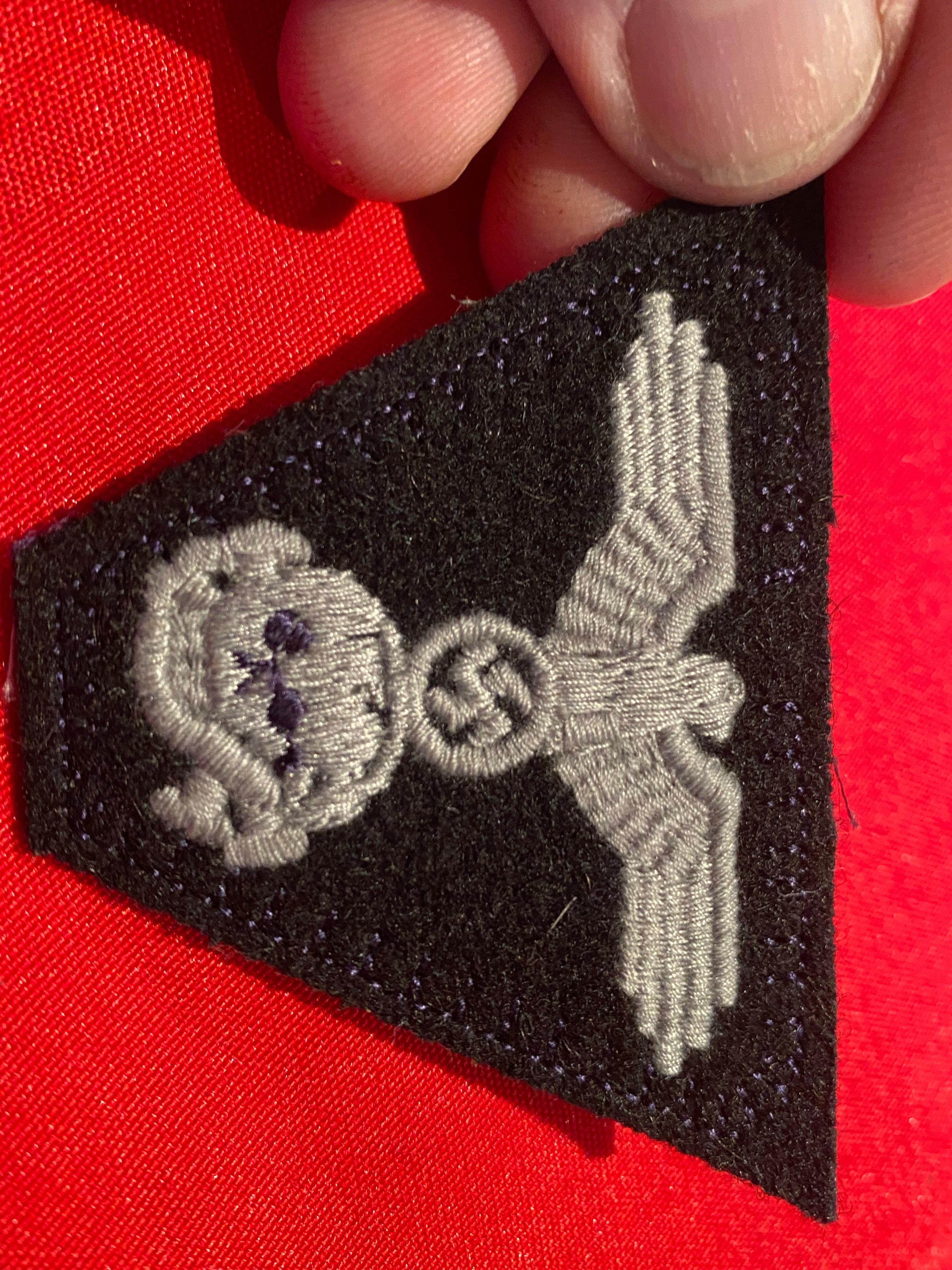 WW2 SS Panzer M43 Ski Cap Badge Insignia. Reproduction. - The Militaria Shop