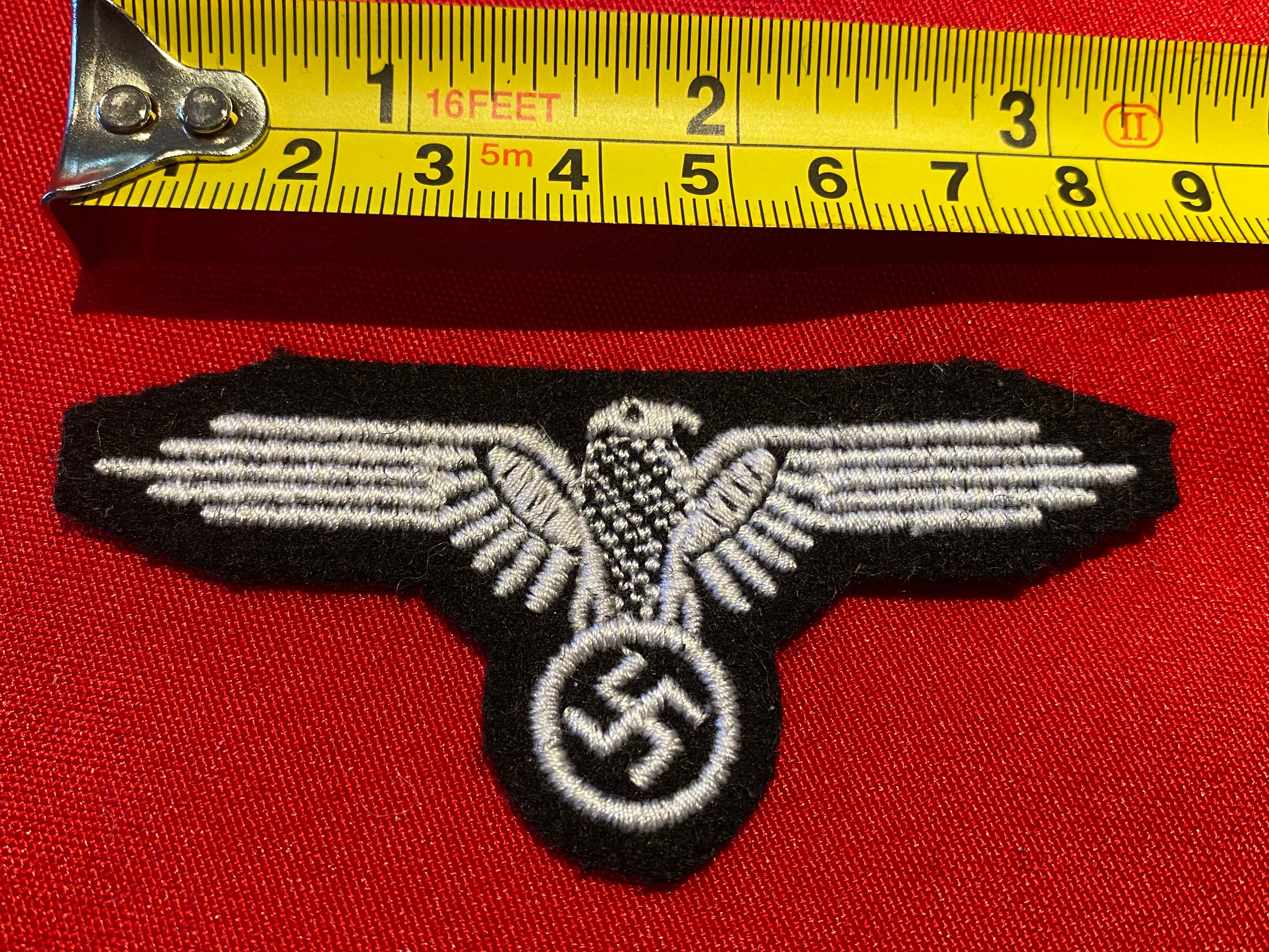 WW2 German SS Enlisted Man's Sleeve Eagle Badge Insignia - Good reproduction. - The Militaria Shop