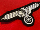WW2 German SS Enlisted Man's Sleeve Eagle Badge Insignia - Good reproduction. - The Militaria Shop