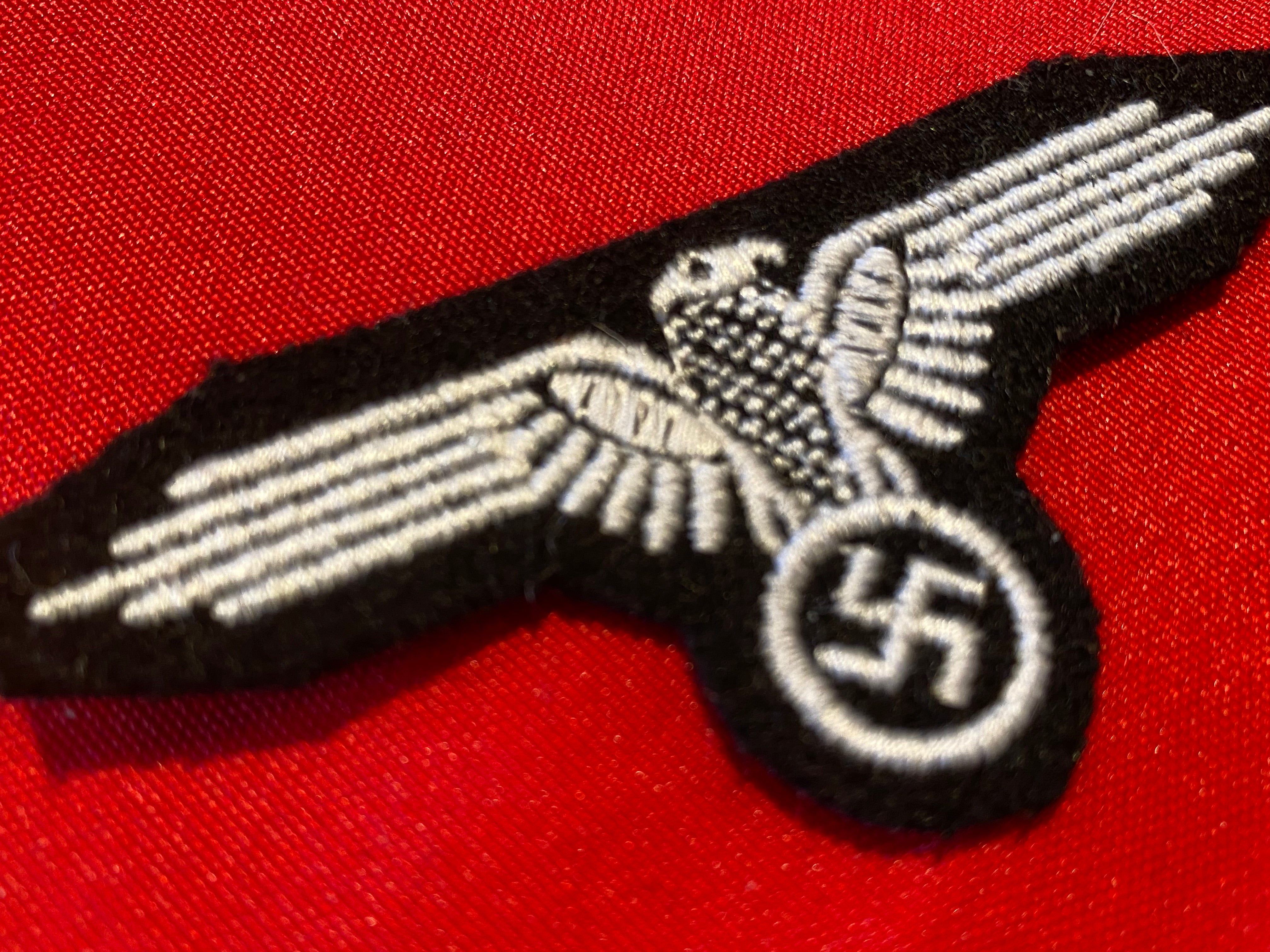 WW2 German SS Enlisted Man's Sleeve Eagle Badge Insignia - Good reproduction. - The Militaria Shop