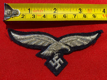 Load image into Gallery viewer, Reproduction Luftwaffe Officers Bullion Breast Eagle badge.
