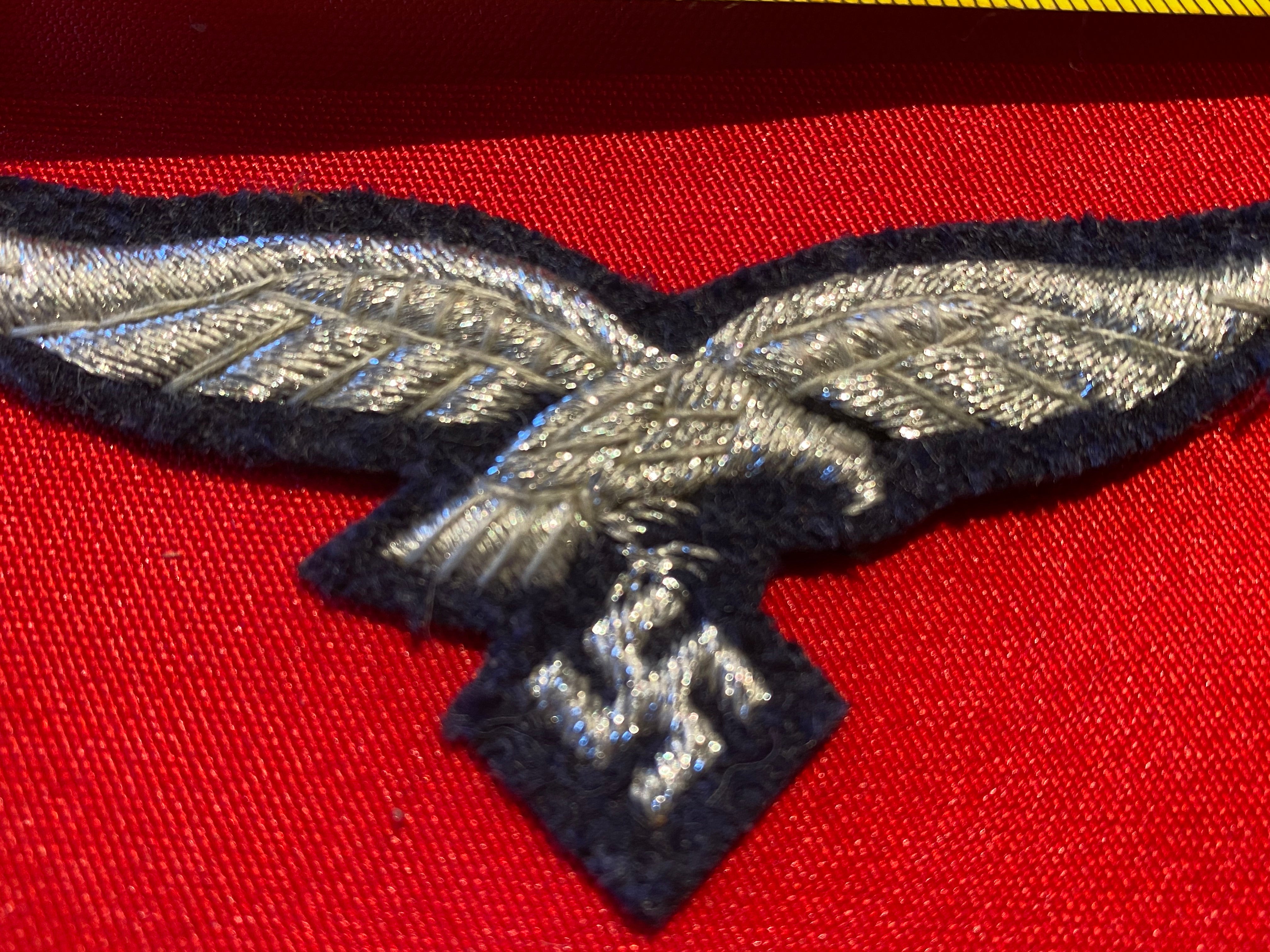 Reproduction Luftwaffe Officers Bullion Breast Eagle badge. - The Militaria Shop