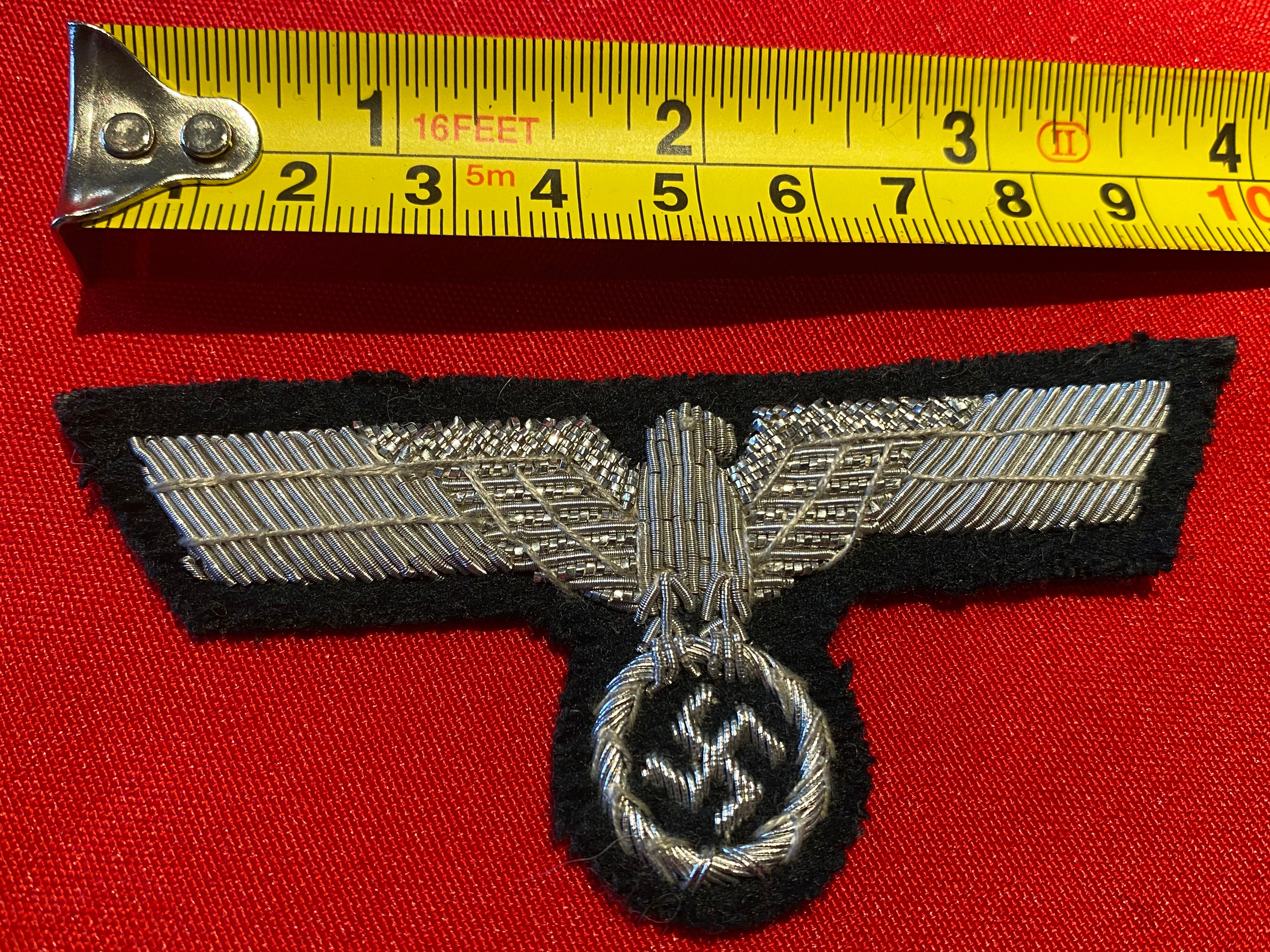 Reproduction Panzer Officers Bullion Weave Breast Eagle badge. - The Militaria Shop