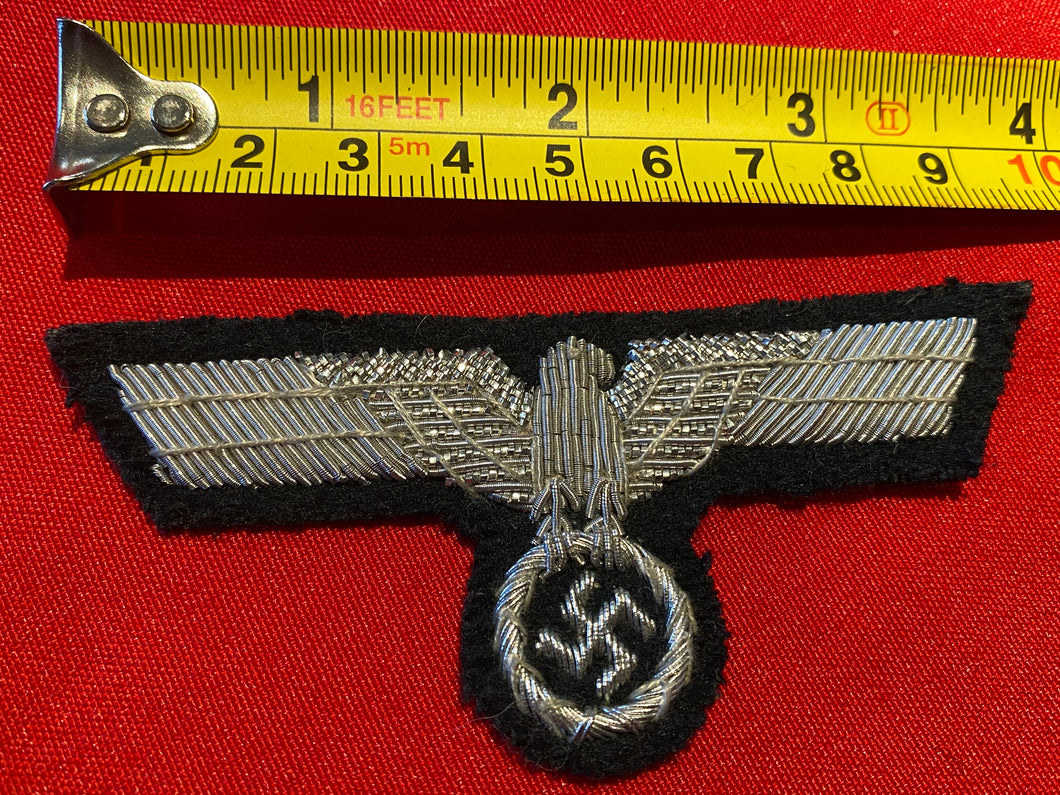 Reproduction Panzer Officers Bullion Weave Breast Eagle badge.