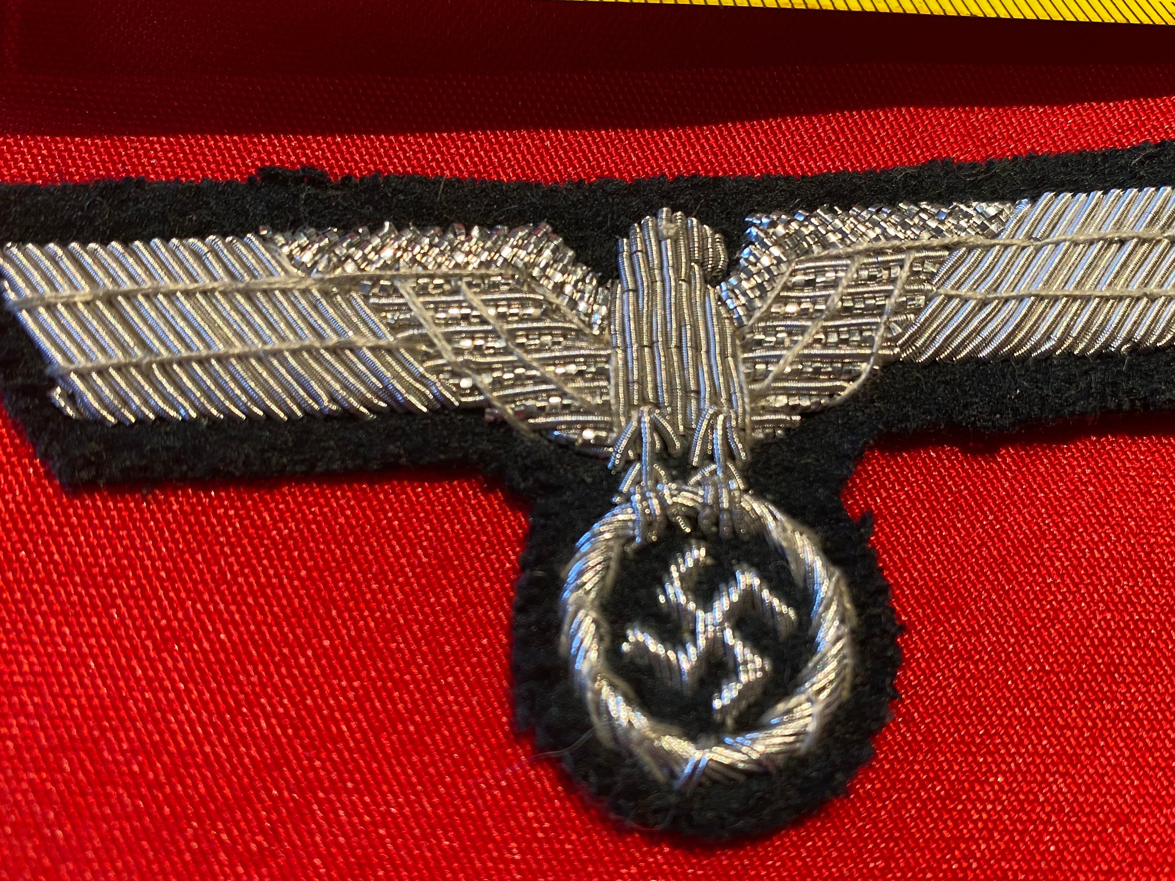 Reproduction Panzer Officers Bullion Weave Breast Eagle badge. - The Militaria Shop