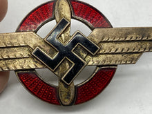 Load image into Gallery viewer, An original DLV German Air Sports Association Cap Badge. Maker marked on the back.
