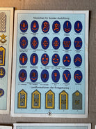 A group of original WW2 German Unit & Service Insignia Cards in colour. - The Militaria Shop