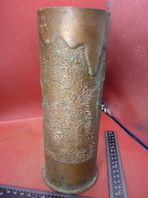 Load image into Gallery viewer, Original WW1 Trench Art Shell Case Vase with Initials
