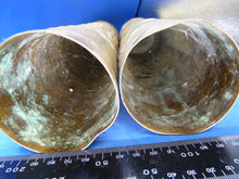 Load image into Gallery viewer, Original WW1 Trench Art Shell Case Vase Pair - Flowers
