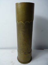 Load image into Gallery viewer, Original WW1 Trench Art Shell Case Vase - 105cm Floral Design
