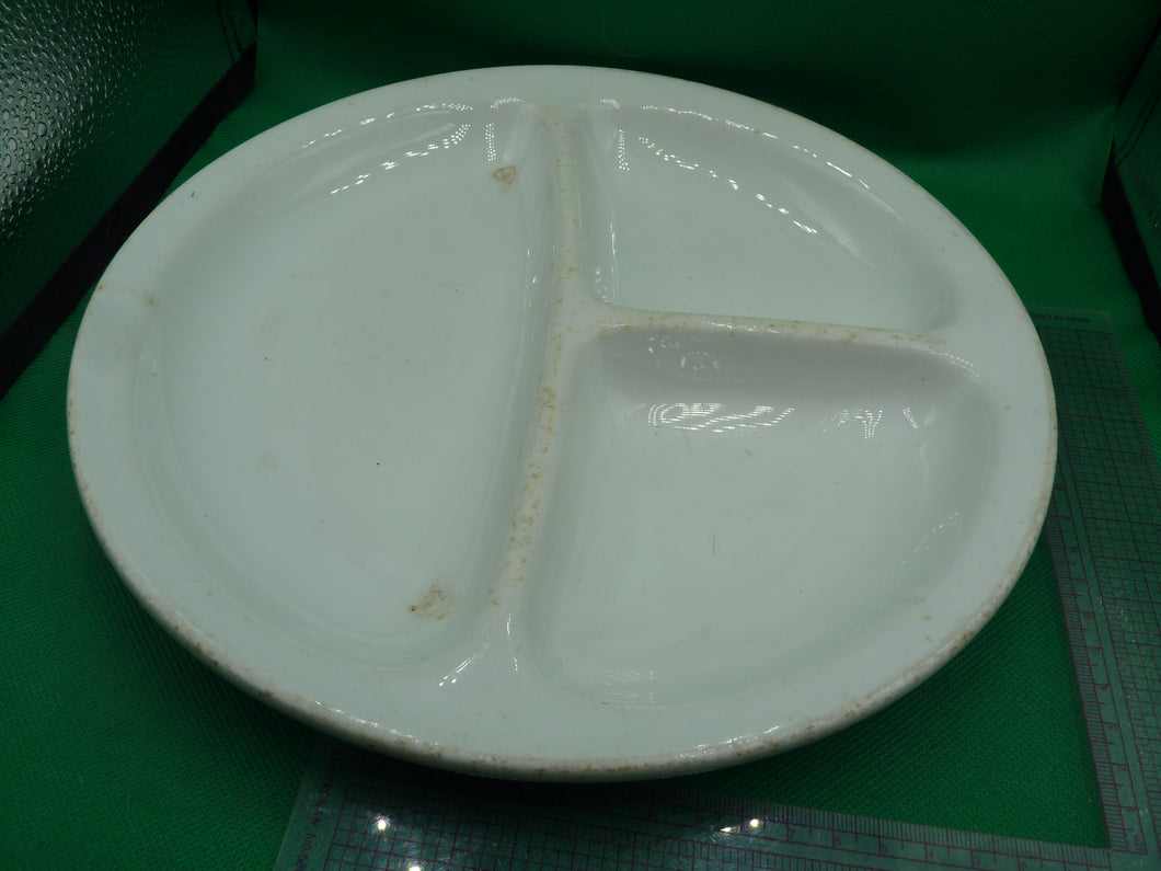 WW2 German Army DAF Mess Serving 3 Sectioned Porcelain Plate