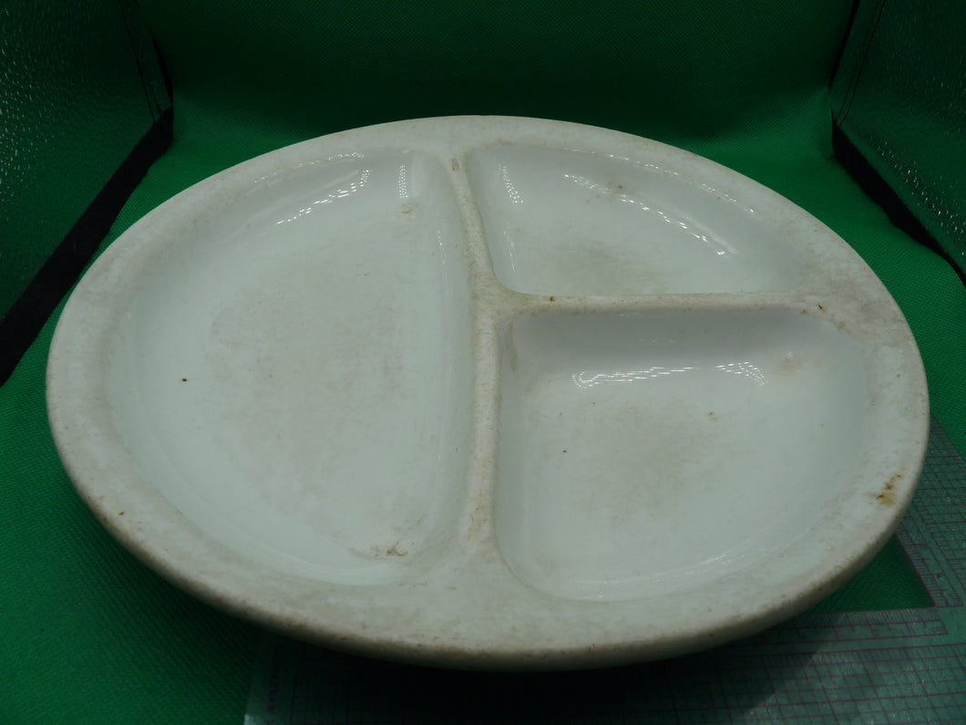 WW2 German Army DAF Mess Serving 3 Sectioned Porcelain Plate