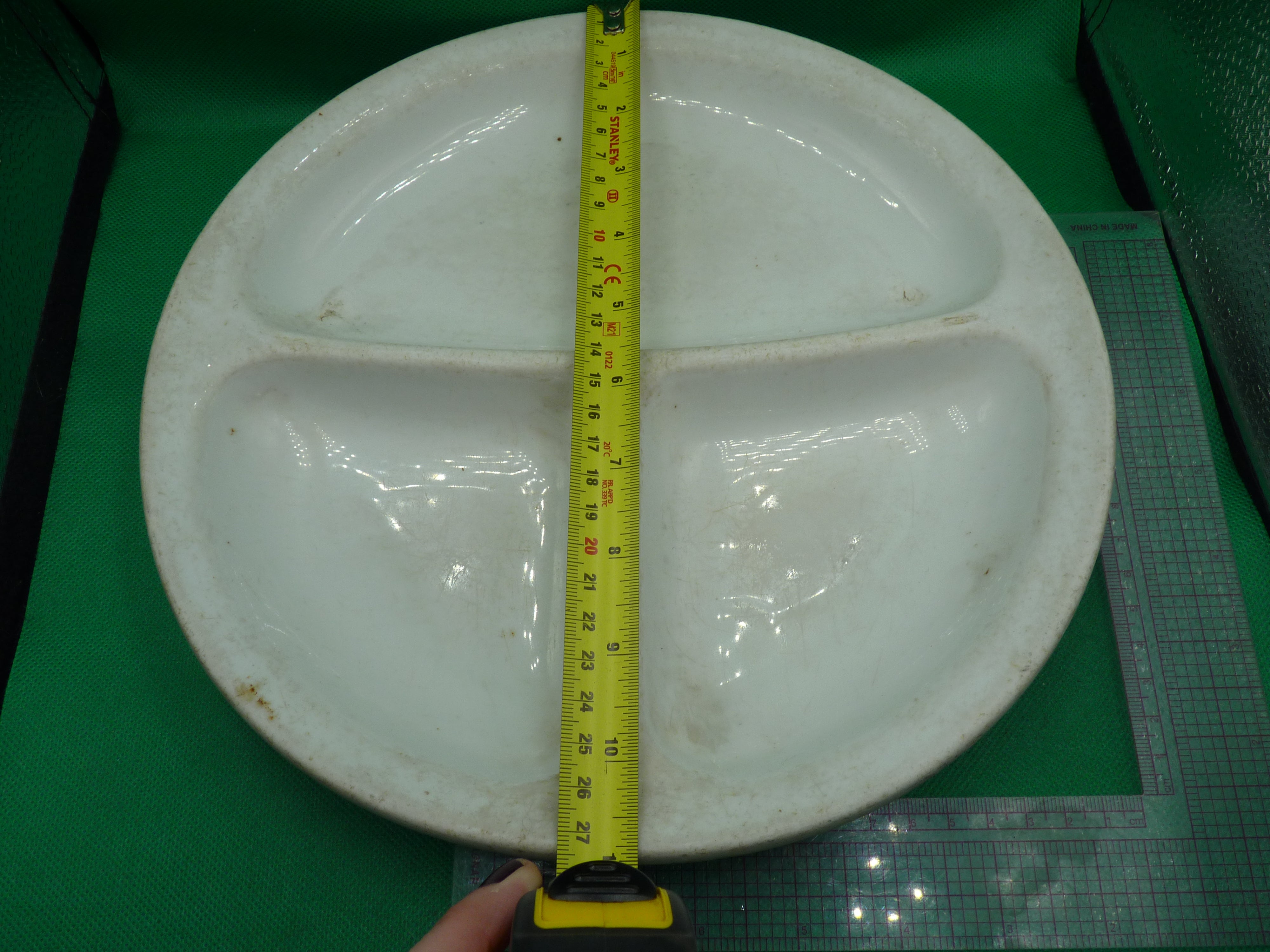 WW2 German Army DAF Mess Serving 3 Sectioned Porcelain Plate - The Militaria Shop